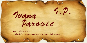 Ivana Parović vizit kartica